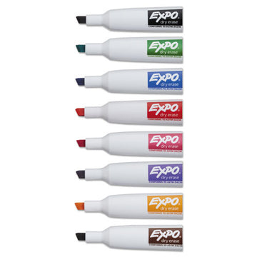 EXPO® Magnetic Dry Erase Marker, Broad Chisel Tip, Assorted Colors, 8-pack freeshipping - TVN Wholesale